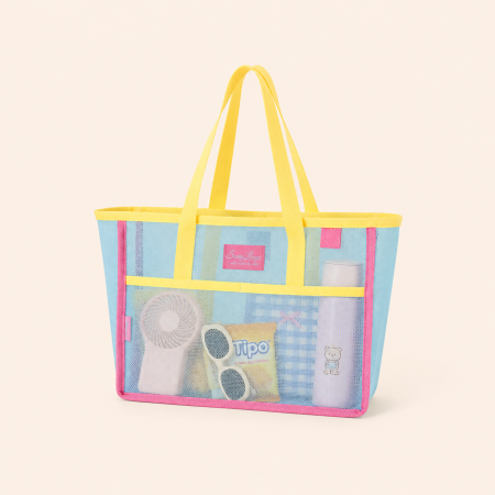 Sacs cabas décontractés en PVC / polyester tissé transparent ajouré de couleurs mélangées pour femmes 2