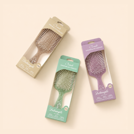 Peignes en plastique uni couleur bohème, collection Simple Series