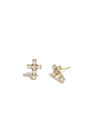 Boucles D'Oreilles Puces En Acier Inoxydable, Style Croix, Collection Daily Simple, Bijoux Pour Femmes h5