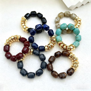 Bracelets Rétro En Perles Acryliques Pour Femmes h5 Image3