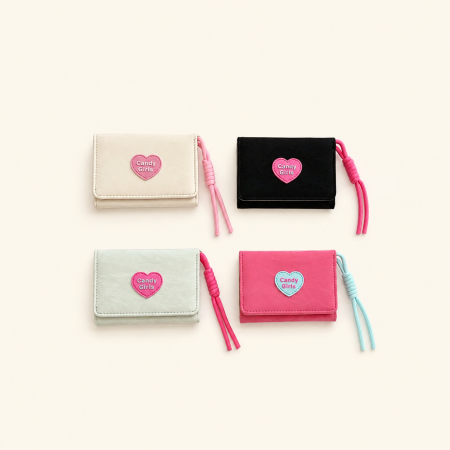 Portefeuilles et porte-cartes carrés pour femmes, style patchwork décontracté, lettres et cœurs, couleurs assorties, en PU de qualité supérieure