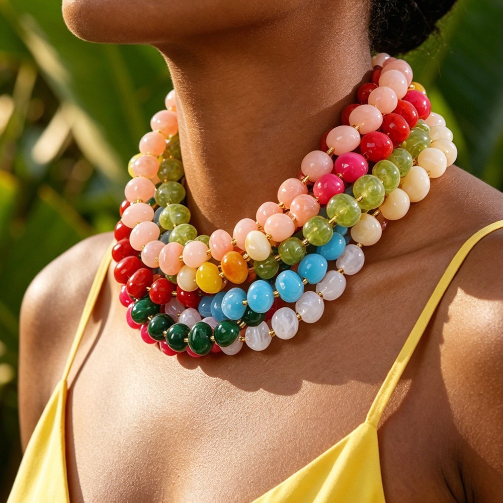 Colliers De Perles En Résine Pour Femmes De La Collection Romantic Series Daily Beads Image2