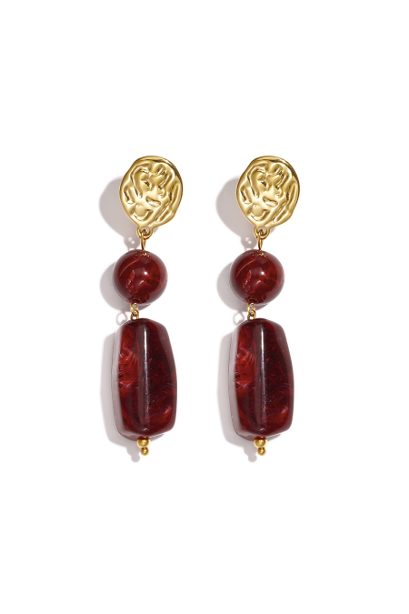 Boucles d'oreilles pendantes en acier inoxydable, perles, collection rétro classique du quotidien, bijoux pour femmes