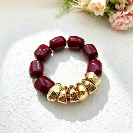 Bracelets rétro en perles acryliques pour femmes