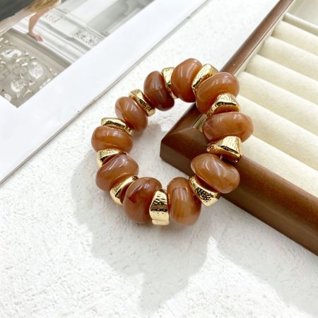 Bracelets rétro en perles acryliques pour femmes 2