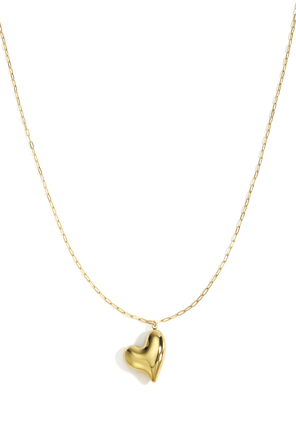 Colliers Longs En Acier Inoxydable, Style Cœur, Décontracté, Simple, Pour Femme