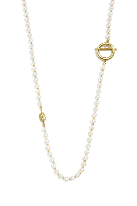 Colliers longs en perles d'imitation, collection simple pour femmes, bijoux du quotidien
