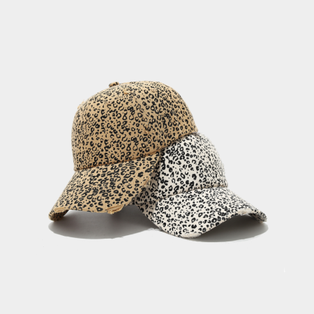 Casquette de baseball rétro en coton à imprimé léopard Simple Series 2