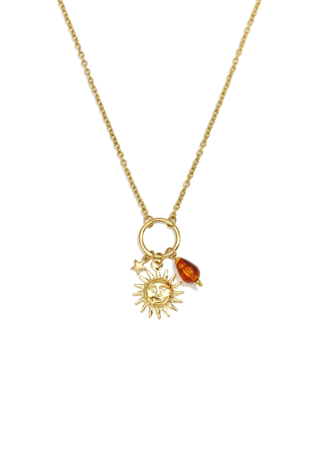 Colliers pendentifs en acier inoxydable Sun Simple Daily Simple Series Bijoux pour femmes