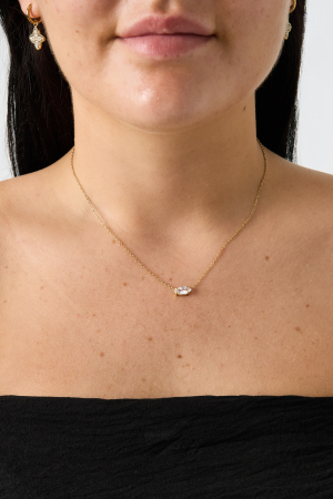 Colliers Pendentifs En Acier Inoxydable, Forme Elliptique, Collection Simple Daily Simple, Bijoux Pour Femmes h5 Image2