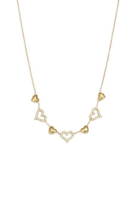 Colliers pendentifs en acier inoxydable en forme de cœur, collection Daily Simple, bijoux pour femmes