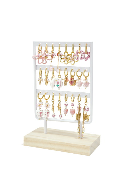 Présentoir à boucles d'oreilles en céramique en forme de cœur, collection vacances/plage romantique, bijoux pour femmes