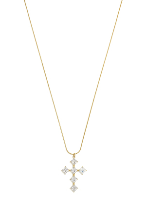 Collier Long En Acier Inoxydable Avec Croix, Collection Simple Pour Femmes. Bijoux Pour Tous Les Jours. h5 