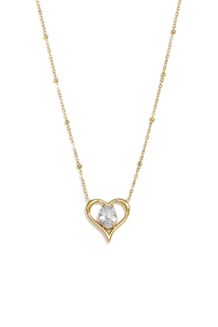 Colliers pendentifs en acier inoxydable en forme de cœur, collection Daily Simple, bijoux pour femmes