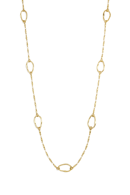 Chaîne longue ovale en acier inoxydable, collection simple et quotidienne, bijou pour femme