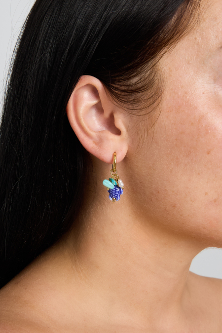 Boucles d'oreilles en acier inoxydable plaqué or 14 carats, motif animaux, collection romantique pour les vacances, les fêtes et les réunions. Bijoux pour femmes. 2