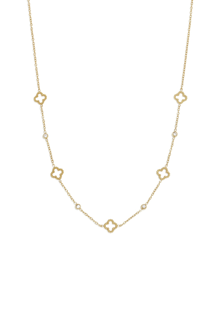 Colliers pendentifs en acier inoxydable Clover, collection Daily Simple, bijoux pour femmes
