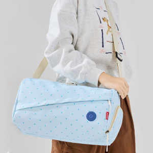 Sacs De Sport Et De Voyage Ronds Pour Femmes, En Polyester Imprimé À Pois Unis, Style Décontracté h5 Image4