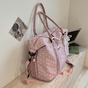 Sacs De Sport Et De Voyage Pour Femmes, Style Sportif, Uni, À Pois, En Polyester, De Style Est-Ouest h5 Image4