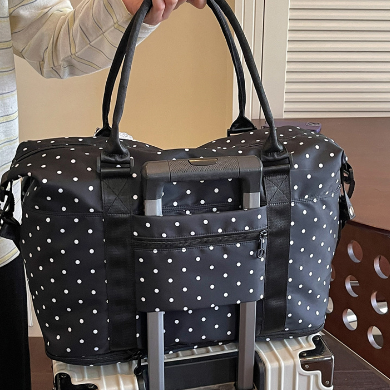 Sacs De Sport Et De Voyage Pour Femmes, Style Sportif, Uni, À Pois, En Polyester, De Style Est-Ouest Image6