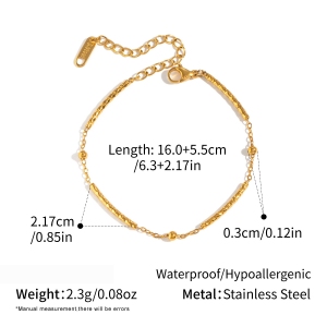 Bracelets À Maillons Pour Femmes, En Acier Inoxydable Étanche, Couleur Or h5