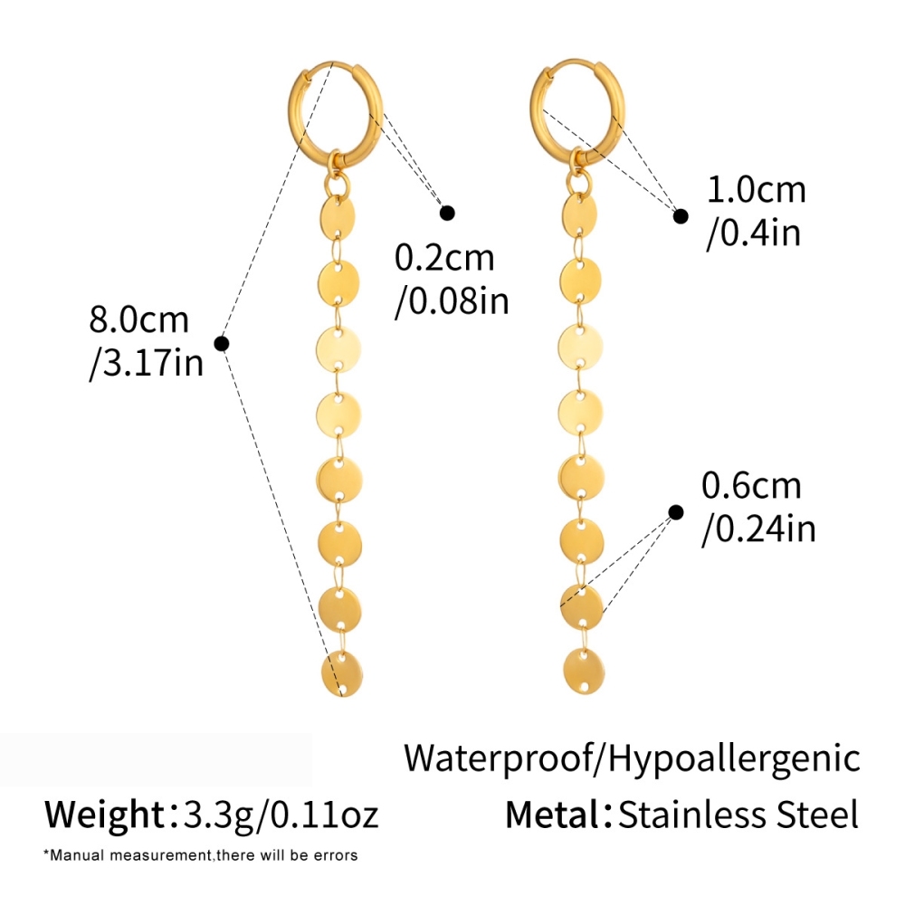 Boucles D'Oreilles Pendantes Pour Femmes, En Acier Inoxydable Imperméable, Couleur Or, Avec Pompon