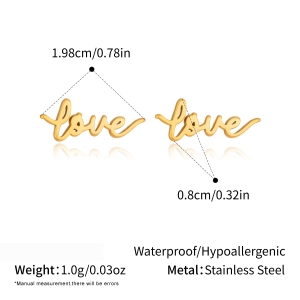 Boucles D'Oreilles Puces Pour Femmes En Acier Inoxydable Étanche En Forme De Cœur h5
