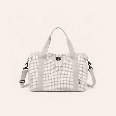 Sacs de sport et de voyage carrés pour femmes, style décontracté, sans couleur unie, en tissu à carreaux 2