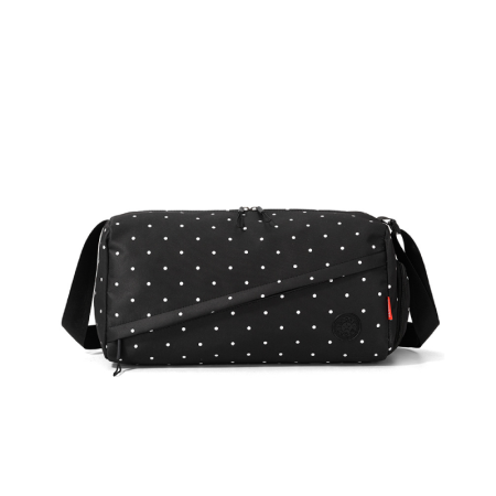 Sacs de sport et de voyage ronds pour femmes, en polyester imprimé à pois unis, style décontracté