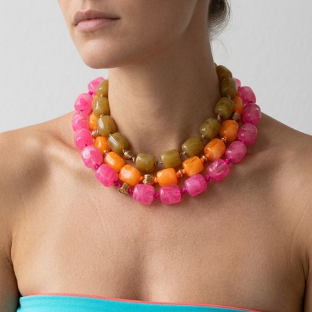 Colliers de perles tissées en acrylique pour femmes, collection Simple Series Daily Beads 2
