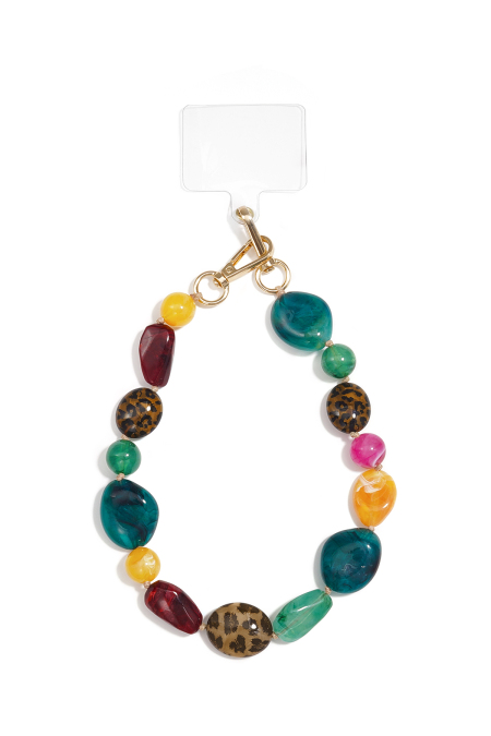 Chaîne de téléphone en perles acryliques simples, accessoires du quotidien