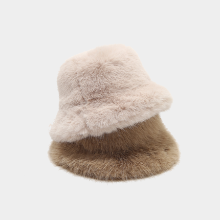 Chapeaux bob unis en imitation fourrure de la série Simple