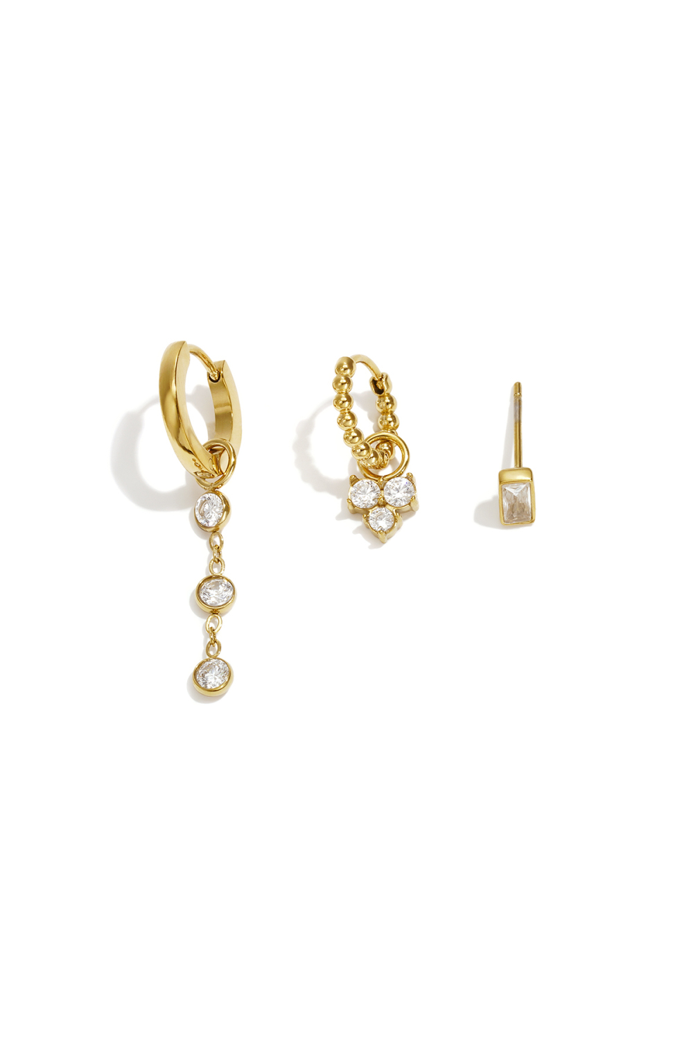 Boucles D'Oreilles Rondes En Acier Inoxydable, Collection Daily Simple, Bijoux Pour Femmes 