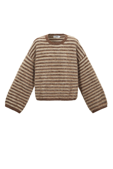Pulls en maille de polyester (polyester) à rayures, vêtements automne/hiver 2