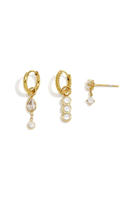 Boucles d'oreilles rondes en acier inoxydable, collection Daily Simple, bijoux pour femmes