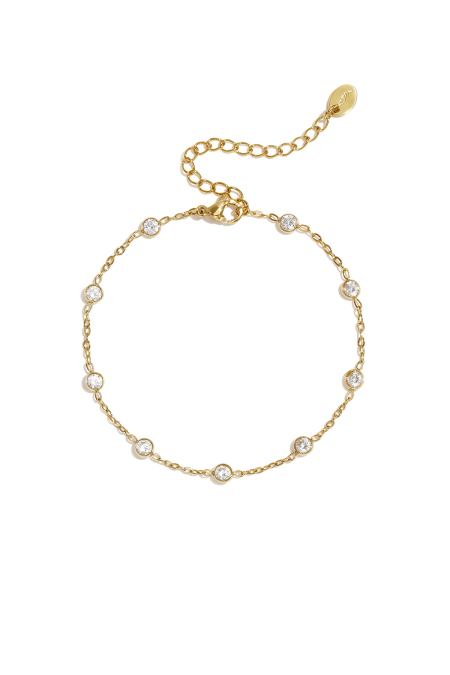 Bracelets à breloques en acier inoxydable, style cercle, collection Daily Simple, bijoux pour femmes