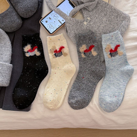 Chaussettes mi-mollet à motifs animaux mignons et colorés