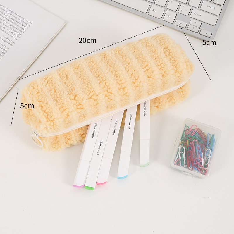 Pochettes À Stylos Décontractées En Polyester Uni À Rayures De La Série Simple Image6
