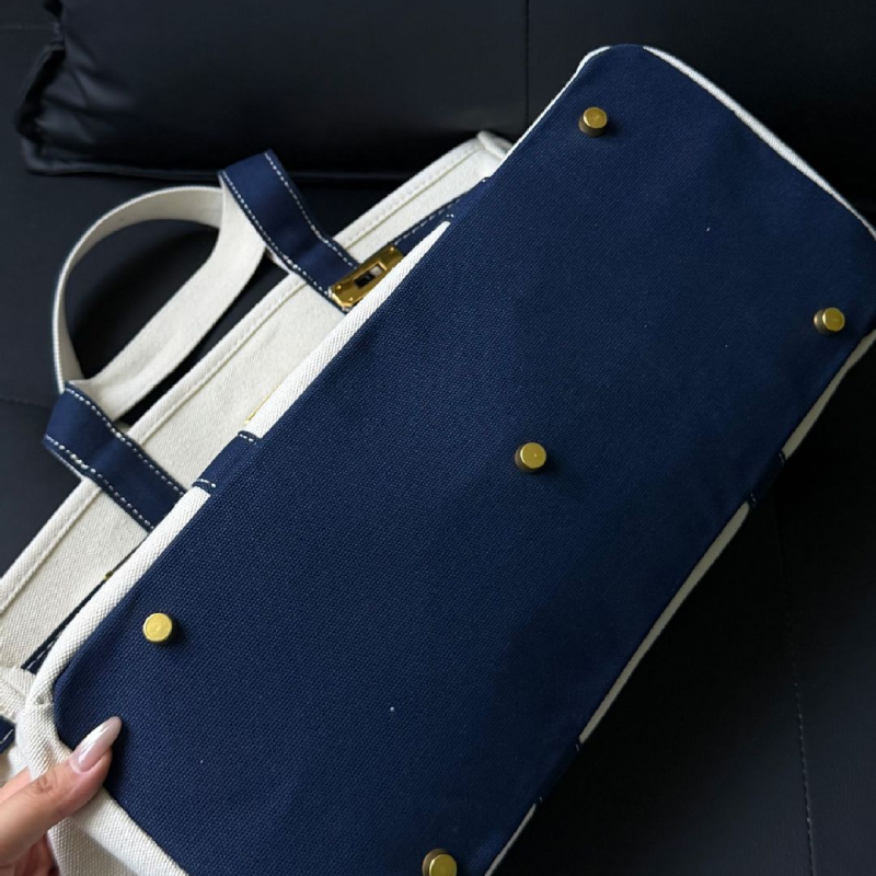Sacs À Main Carrés Pour Femmes En Toile, Style Décontracté, Avec Quincaillerie Métallique, Patchwork Uni Et À Pois. Image5