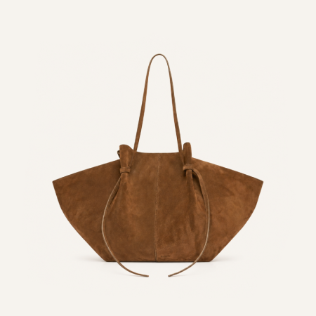 Sacs à bandoulière trapèze pour femmes, style décontracté, couleur unie, en daim torsadé