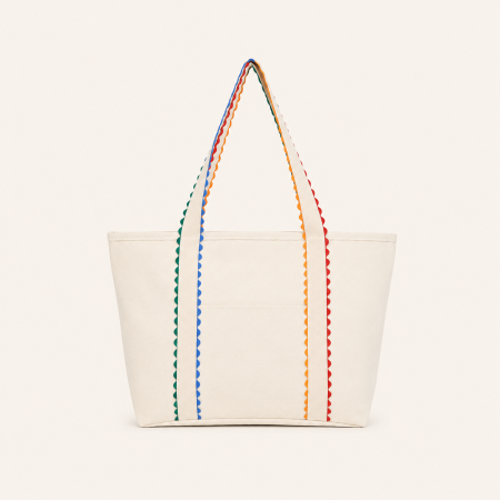 Sacs cabas carrés pour femmes en toile brodée, style décontracté, coloris unis, dégradés et mélangés