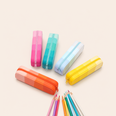 Pochettes pour stylos Simple Series Daily en gel de silice, couleurs dégradées mélangées