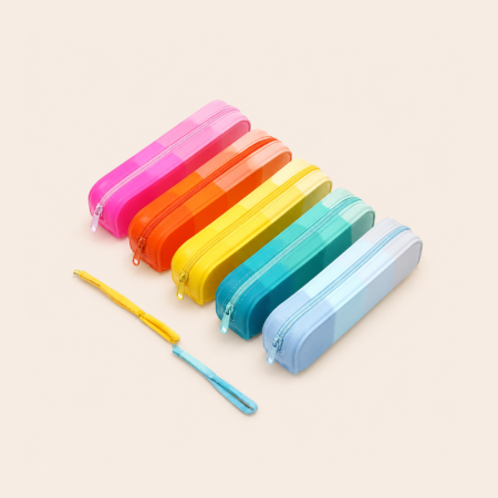 Pochettes pour stylos Simple Series Daily en gel de silice, couleurs dégradées mélangées 2