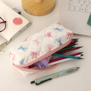 Pochettes À Stylos En Polyester Doux, Motif Fleur, Cœur Et Nœud Papillon, Style Cerise, Collection Simple Series h5 Image2