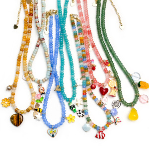 Colliers De Perles Pour Femmes, Collection Romantique, Motif Floral En Forme De Cœur, Style Océanique, Pierres Naturelles h5 Image3