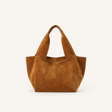 Sacs cabas à bandoulière pour femmes, style patchwork décontracté, couleur unie, en daim patchwork.