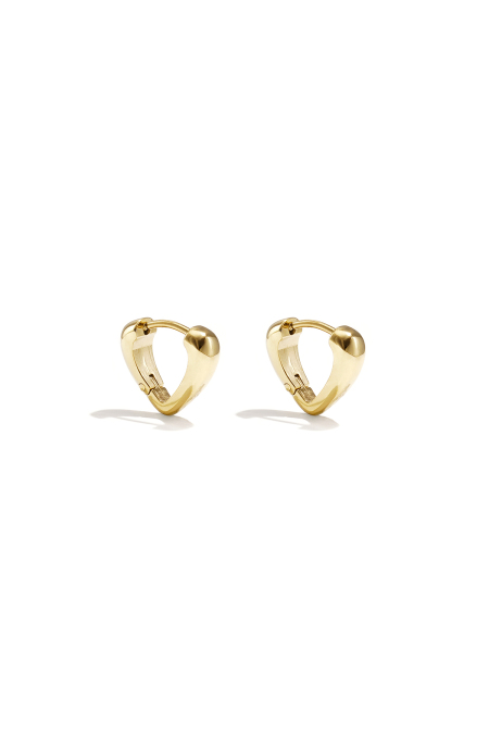 Boucles d'oreilles créoles en acier inoxydable, style cœur, collection Daily Simple, bijoux pour femmes