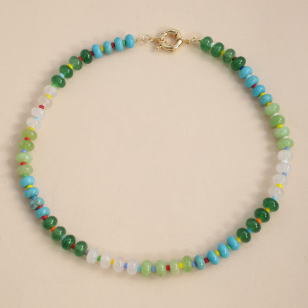 Ensembles de colliers pour femmes en perles colorées et pierres naturelles 2