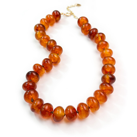 Colliers de perles en résine à dégradé de couleurs pour femmes