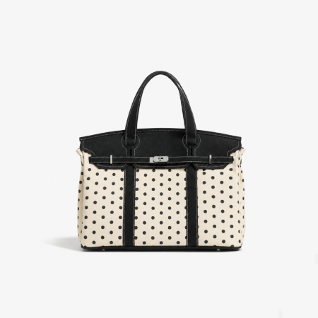 Sacs à main carrés pour femmes en toile, style décontracté, avec quincaillerie métallique, patchwork uni et à pois.